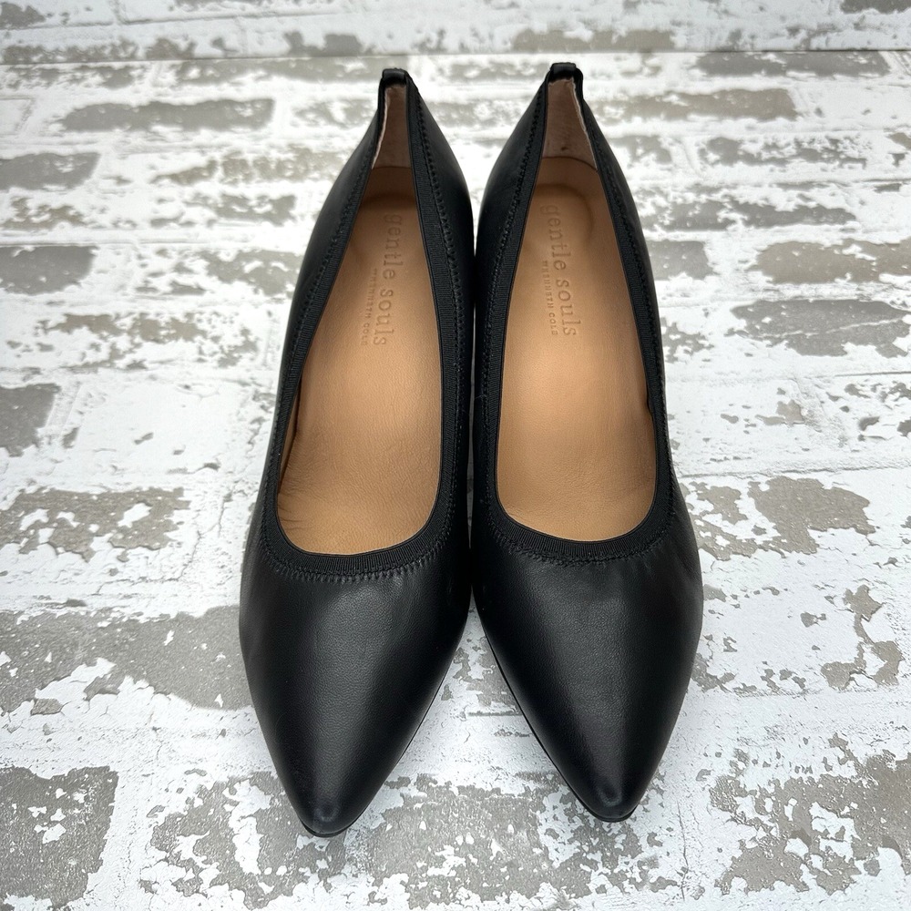 Gentle Soles by Kenneth Cole Dionne Pumps Women 10M Black Pointed Toe Block Heel - Picture 3 of 11